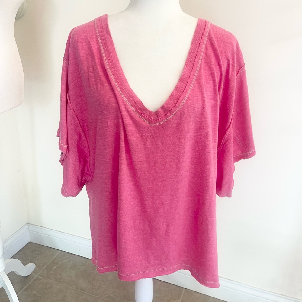 We The Free by Free People Oversized Slub tunic Tee – Effortless Boho Vibes!